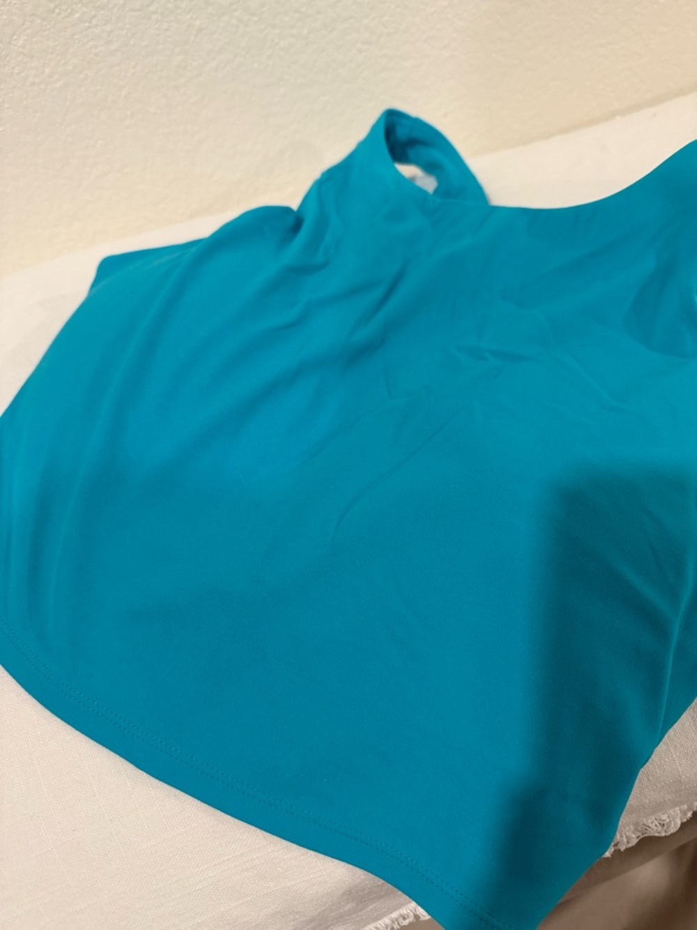 CRZ YOGA Butterluxe Racerback High Neck Sports Bra in Spectral Blue - Picture 2 of 7